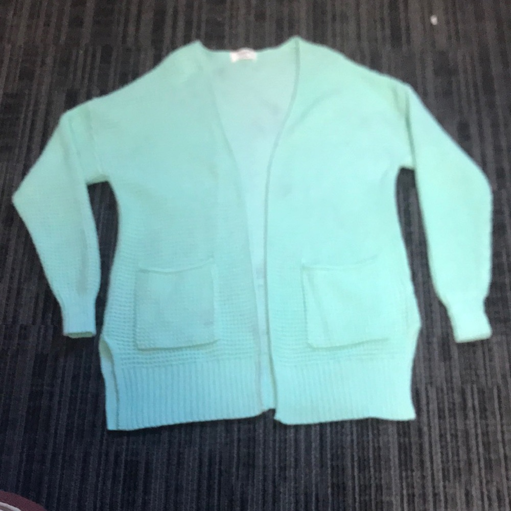 Blue cardigan with pockets